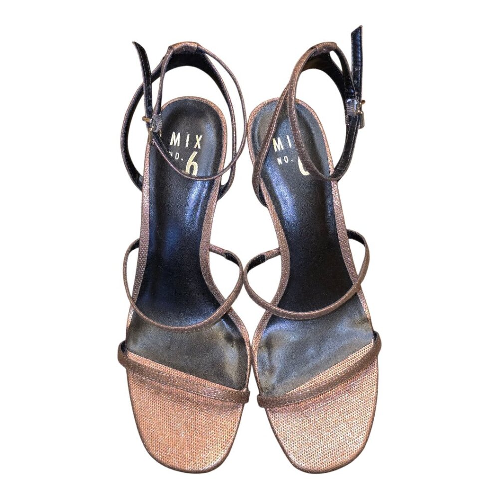 Bronze MIX NO. 6 Aliciana Heeled Sandal sz 9.5 - Picture 3 of 12